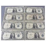 8 1957 U.S. Silver Certificates