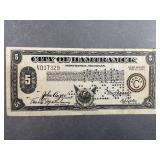 Rare 1934 City of Hamtramack Issued $5 Note