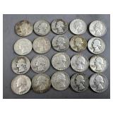 20 Silver Washington Quarters