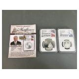 1 Oz & 0.5 Oz .999 Silver Coins
