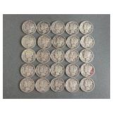 25 Mercury Dimes