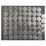 60 Kennedy Half Dollars 1965, 66 & 67