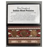Indian Head Pennies 1884, 1896 & 1908