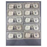 10 Silver Certificates 1957