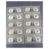 10 Silver Certificates 1957