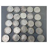 25 Roosevelt Silver Dimes