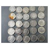 25 Roosevelt Silver Dimes