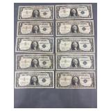 10 Silver Certificates 1957