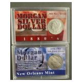2 Morgan Silver Dollars