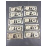 10 Silver Certificates 1957