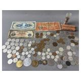 Canadian Coins Including Silver + Foreign