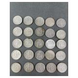 25 Roosevelt Silver Dimes