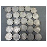 25 Roosevelt Silver Dimes