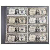 8 1935 US Silver Certificates Blue
