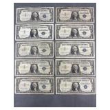 10 Silver Certificates 1957