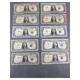 10 Silver Certificates 1957