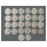 26 Silver Roosevelt Dimes  1956, 1957 & 1960s