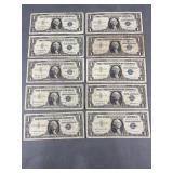 10 Silver Certificates 1957