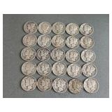 25 Mercury Dimes