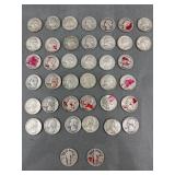 38 Silver Quarters & 2 Standing Libertyï¿½s