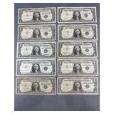 10 Silver Certificates 1957