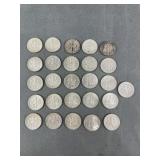 26 Roosevelt Silver Dimes