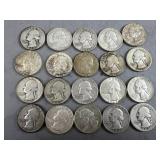 20 Silver Washington Quarters