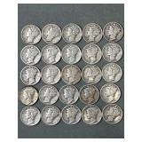 25 Mercury Head Dimes
