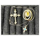 Marked Sterling Silver Necklace & Pendants