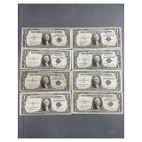 8 1935 U.S. Silver Certificates Blue