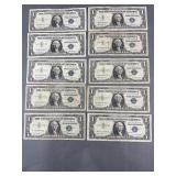 10 Silver Certificates 1957
