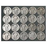 20 Standing Liberty Quarters