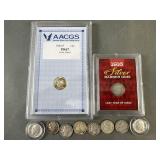 10 Mixed Lot Silver Dimes Barber, Mercury, & More