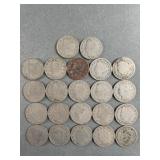 22 Barber Nickels 1897 & Up