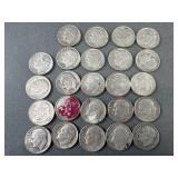 24 Roosevelt Silver Dimes