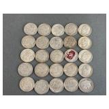 25 Silver Roosevelt Dimes