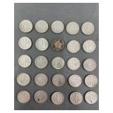 25 Silver Roosevelt Dimes