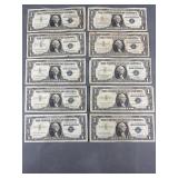 10 Silver Certificates 1957