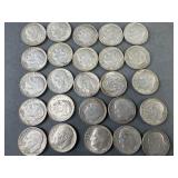 25 Roosevelt Silver Dimes