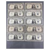 10 Silver Certificates 1957
