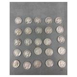 24 Mercury Dimes & 1 Roosevelt Dime