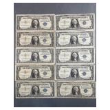 10 1957 Silver Certificates