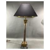 Brass Corinthian Column Table Lamp