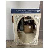 Wood Frame Mirror Wild Rose w/Original Box