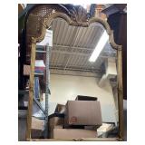 Vtg Hollywood Regency Style Gold Leaf Wall Mirror