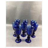 Pottery Barn Blue Goblets