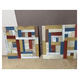 Signed Artisan Barn Wood Panels