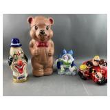 Disney/Pixar Piggy Banks, Blow Mold Bear & More
