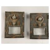 Antique Brass US Post Office Box Fronts
