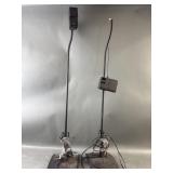 Two Bose Speakers With Floor Stands